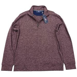 NWT Vineyard Vines‎ Zip Sweater Pullover S Small Knit Red Golf Mens $145